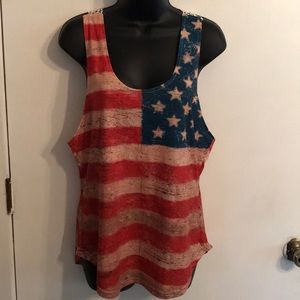 Patriotic lace tank